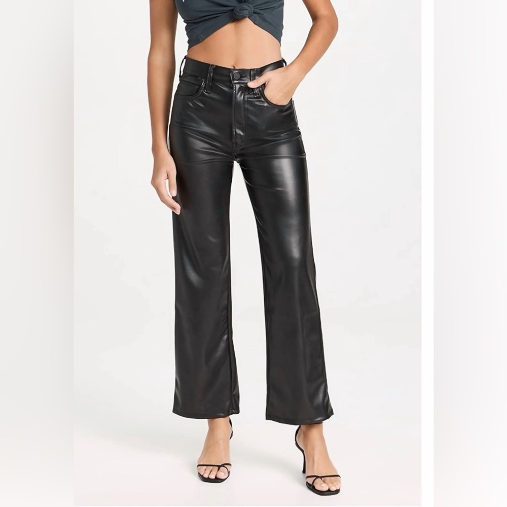 MOTHER Black Rambler Zip Ankle Pants